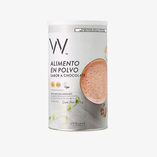 un bote de polvos con etiqueta