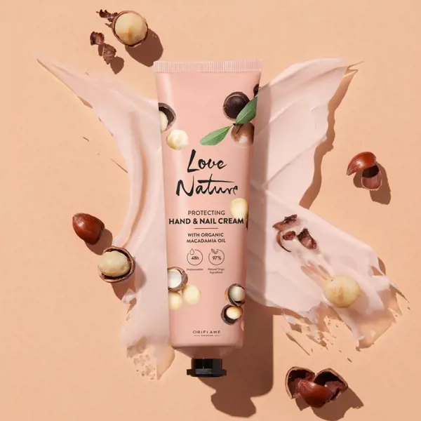 Love Nature Makademya Yağı İçeren Koruyucu El ve Tırnak Kremi
