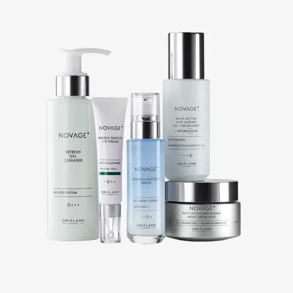 Novage+ Blemish + Age Defy kerge rutiini komplekt