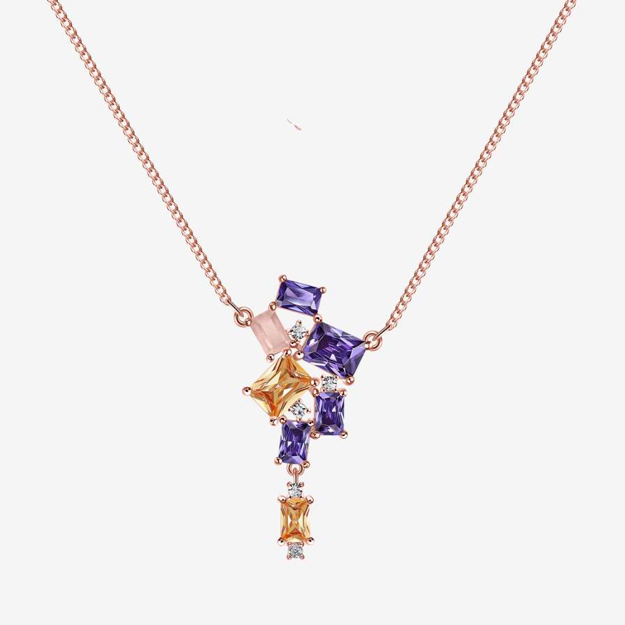 Lavender Rose Quartz Necklace