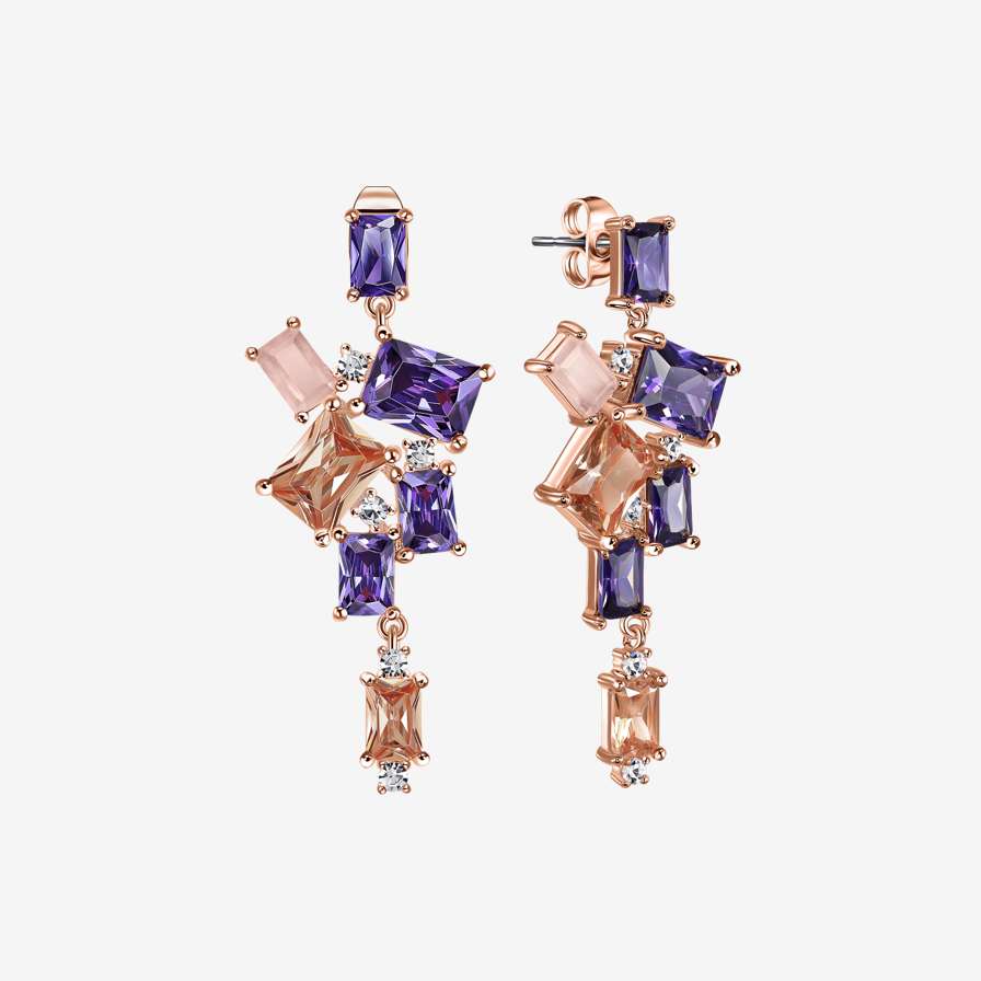 Lavender Rose Quartz Earrings