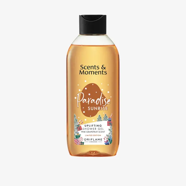 Бодрящий гель для душа с розовым грейпфрутом Scents & Moments. Праздничный выпуск