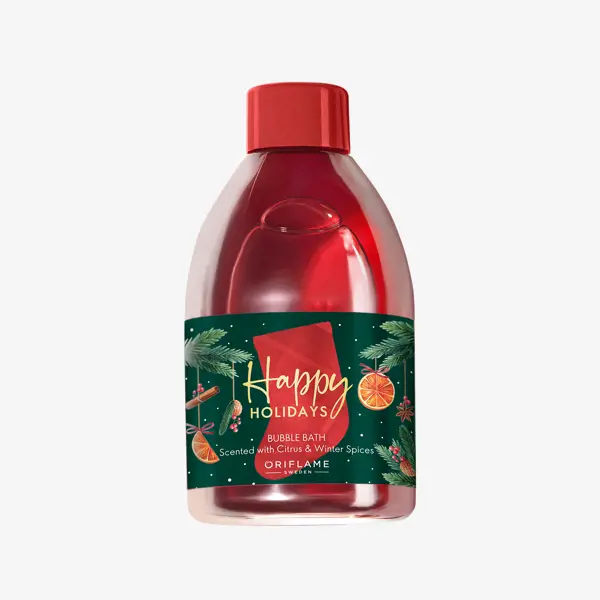 Happy Holidays sitrus va ziravorlar bilan hammom uchun iforli ko'pik