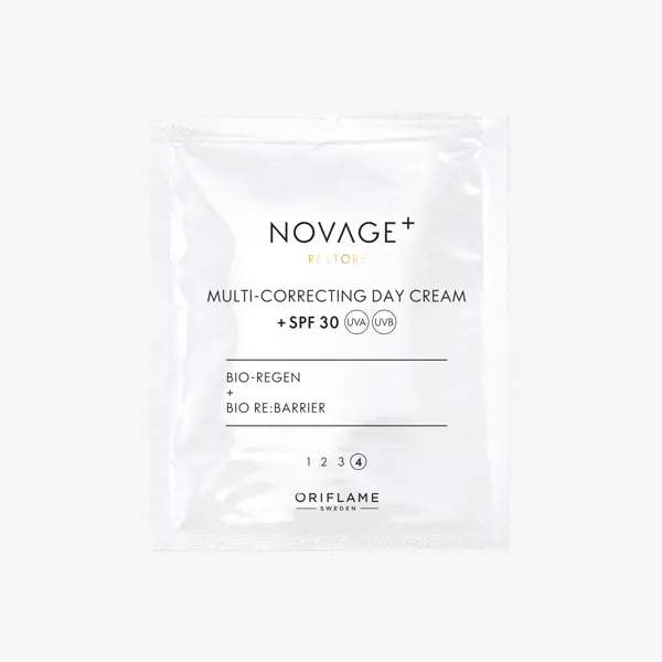 გამაახალგაზრდავებელი დღის კრემი SPF 30 Novage+ Restore (ნოვეიჯ ფლას რესთორ) (სინჯი)