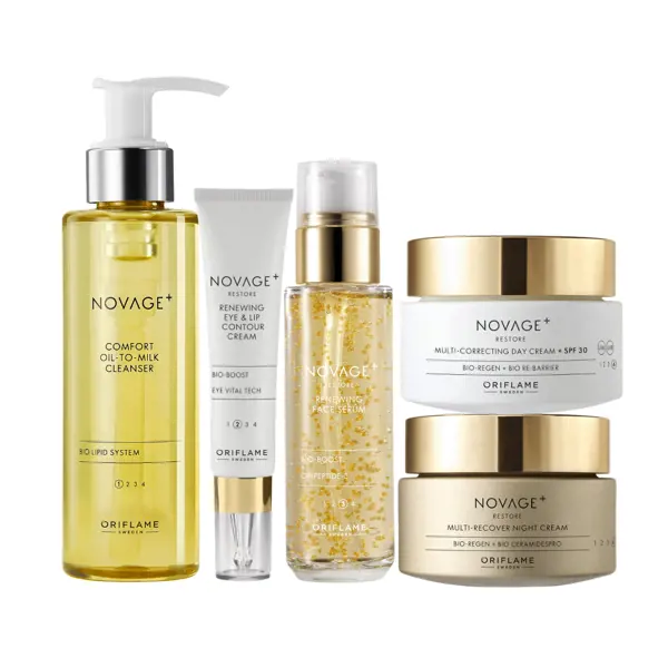 een groep flesjes cosmetica