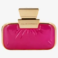 een roze en gouden handtas