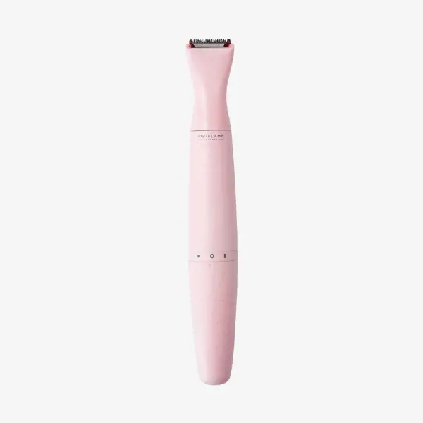una afeitadora eléctrica rosa