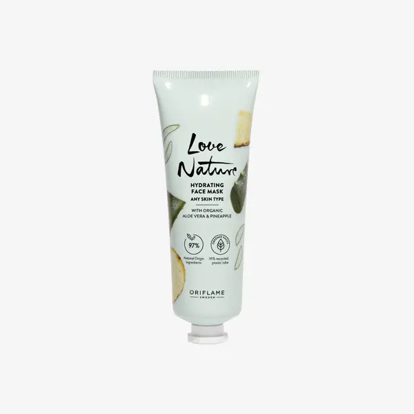 Mascarilla Facial Hidratante con Aloe y Piña Orgánicos Love Nature