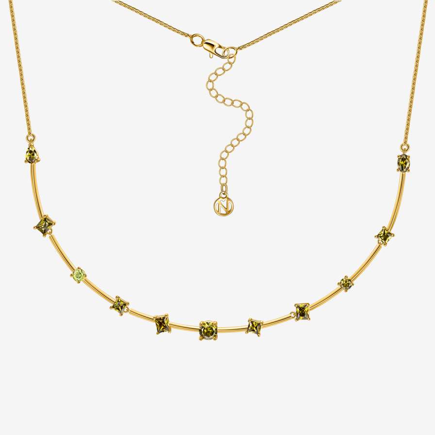 Pine Needle Peridot Necklace