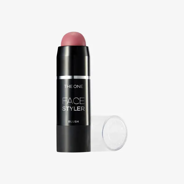 a black container with a pink lip stick
