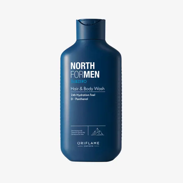 North For Men Subzero sochlar va badan uchun shampun