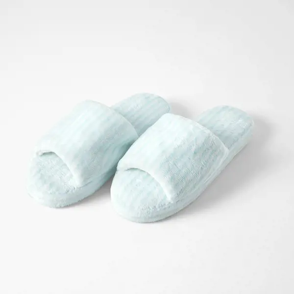 пара голубых тапочек