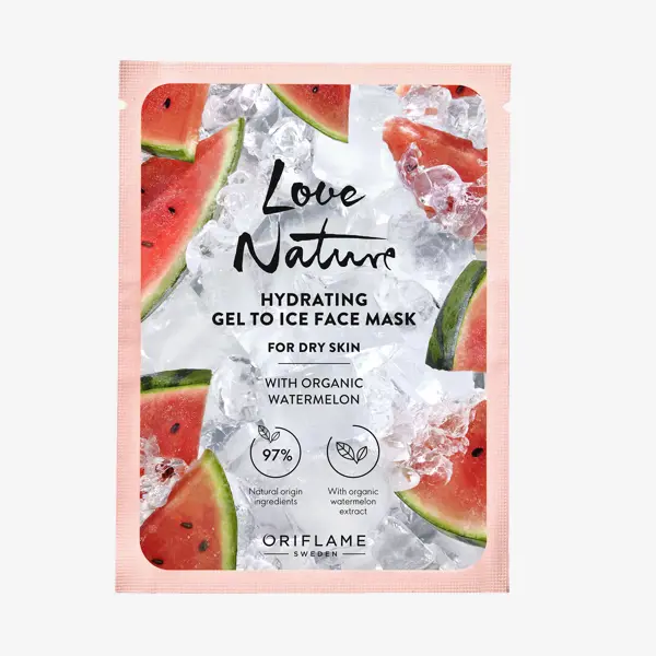 Hydrating Gel to Ice Face Mask with Organic Watermelon