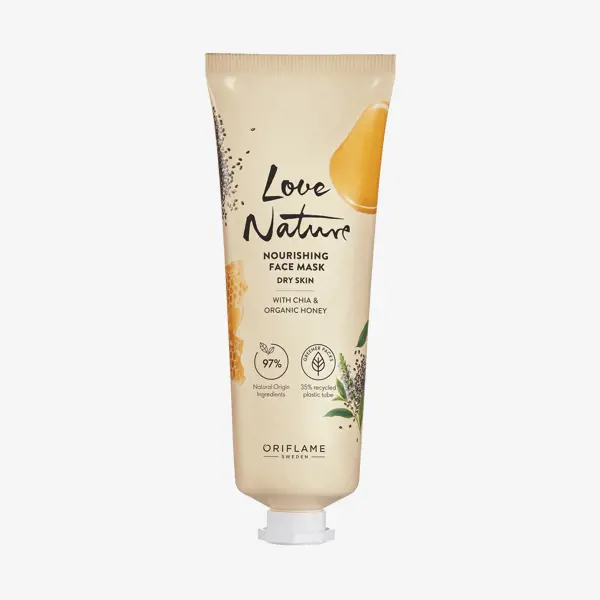 Love Nature Nourishing arcmaszk chia-val és organikus mézzel