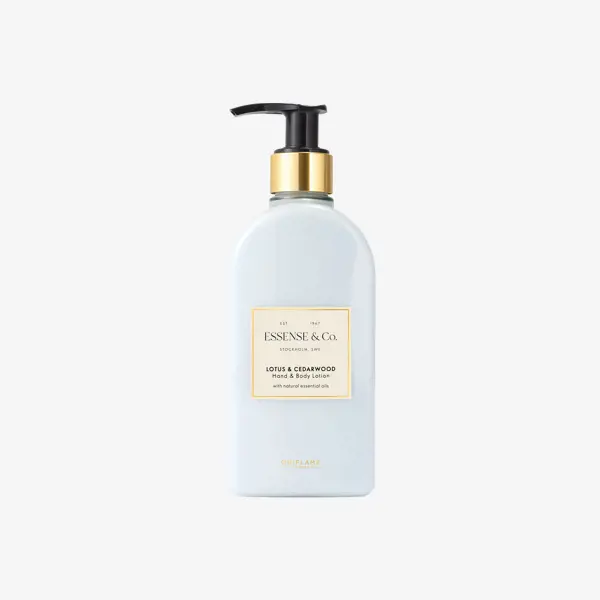 Loción Hidratante para Manos y Cuerpo con Flor de Loto y Madera de Cedro Essense & Co
