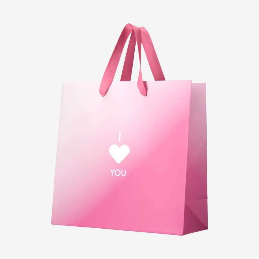 Розовый подарочный пакет