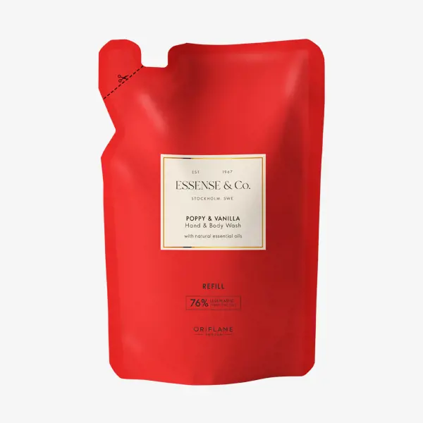 Recarga Sabonete Líquido para Mãos e Corpo Papoila & Baunilha Essense&Co.