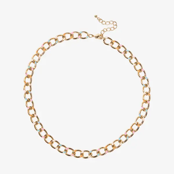 Колье-цепь с золотистым сиянием