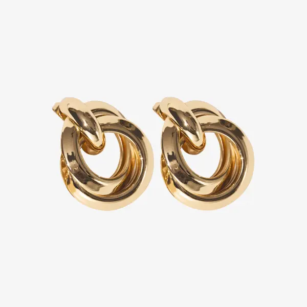 Серьги-пусеты с золотистым сиянием