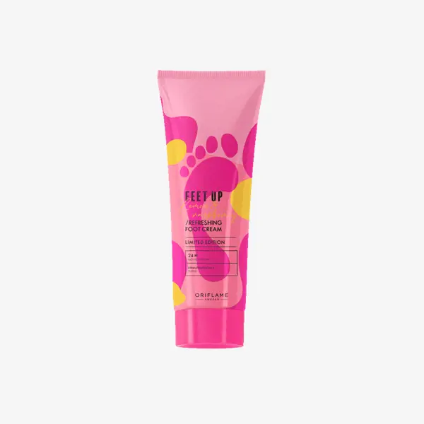 rózsaszín tubus rózsaszín és sárga mintákkal