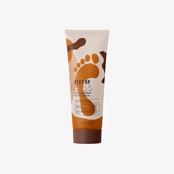 un tub de cremă cu un design maro și alb