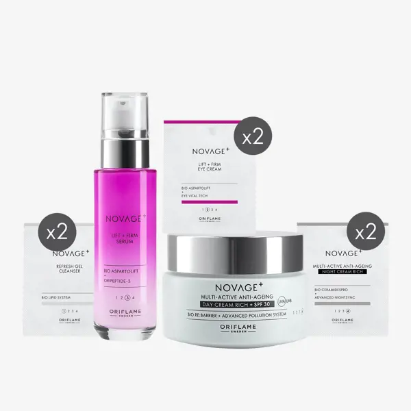 Set de testare a rutinei cu textură bogată Novage+ Lift+ Firm