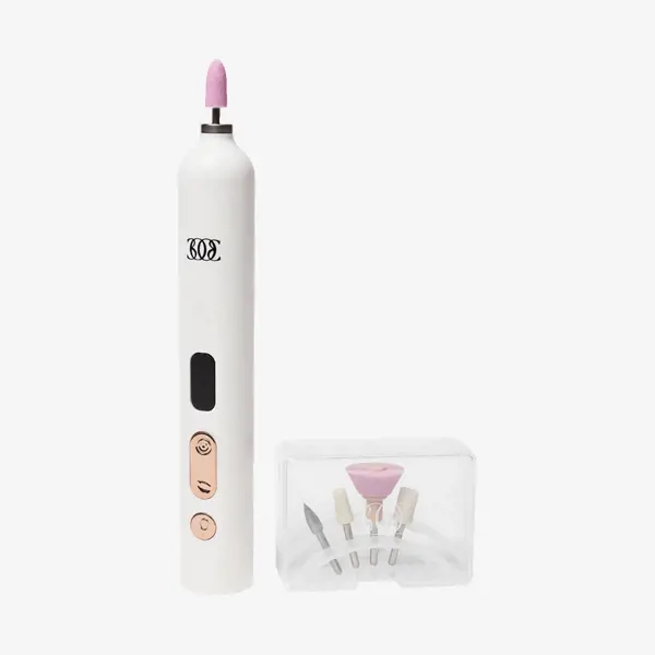 თეთრი მოწყობილობა ვარდისფერი წვერით