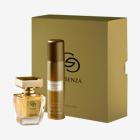 o sticlă și o sticlă de parfum într-o cutie