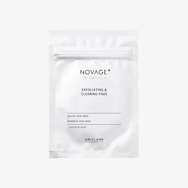Отшелушивающие диски для лица c AHA- и BHA-кислотами Novage+