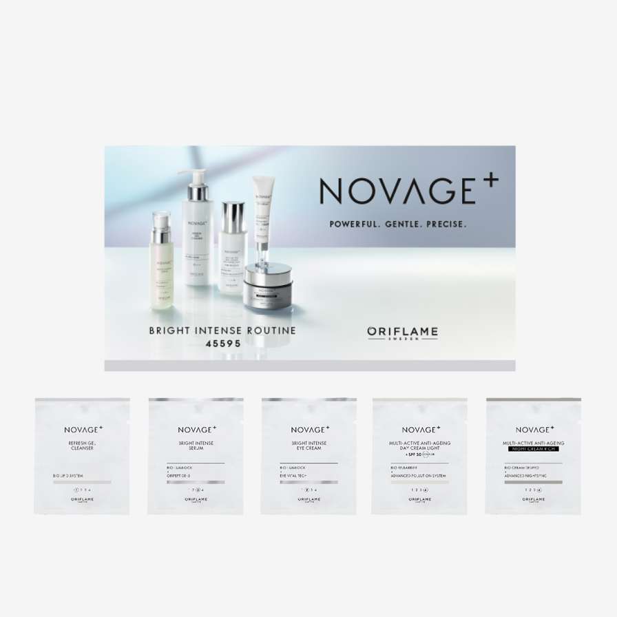 Novage+ Bright Intense сынама үлгілер жиынтығы