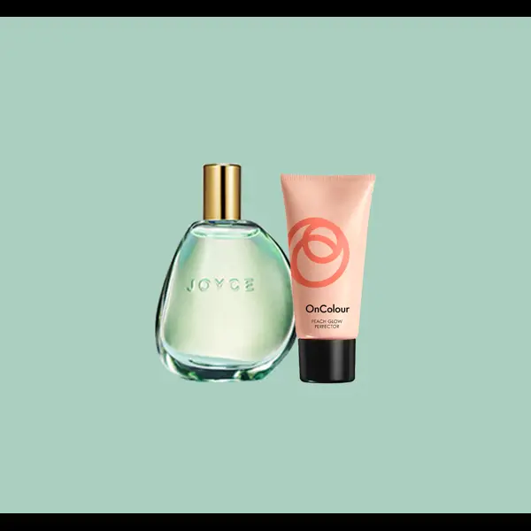 bir şişe parfüm ve bir tüp krem