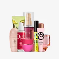 un conjunto de diferentes productos de maquillaje