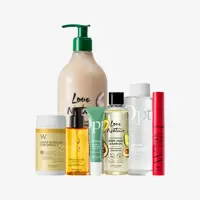 un grupo de frascos de cosméticos