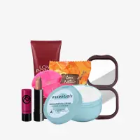 un conjunto de productos de maquillaje