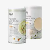 Primer plano de una lata de sopa.