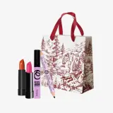 una bolsa con barras de labios y lápices