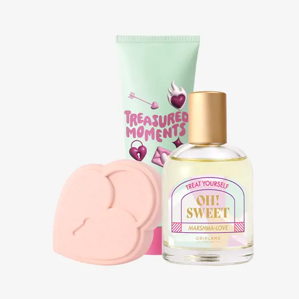 un frasco de perfume y un tubo de jabón