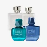 un grupo de frascos de perfume