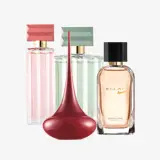 un grupo de frascos de perfume