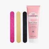 un tubo de crema y una lima de uñas