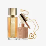 un grupo de frascos de perfume