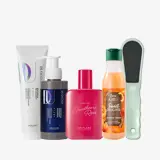 un grupo de productos de cuidado personal