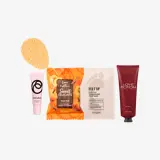 un grupo de productos sobre fondo blanco