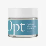 un tarro de crema con una etiqueta azul