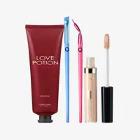 un conjunto de productos de maquillaje