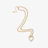 una cadena de oro con un colgante en forma de corazón