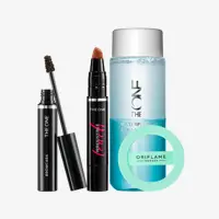 un conjunto de productos de maquillaje