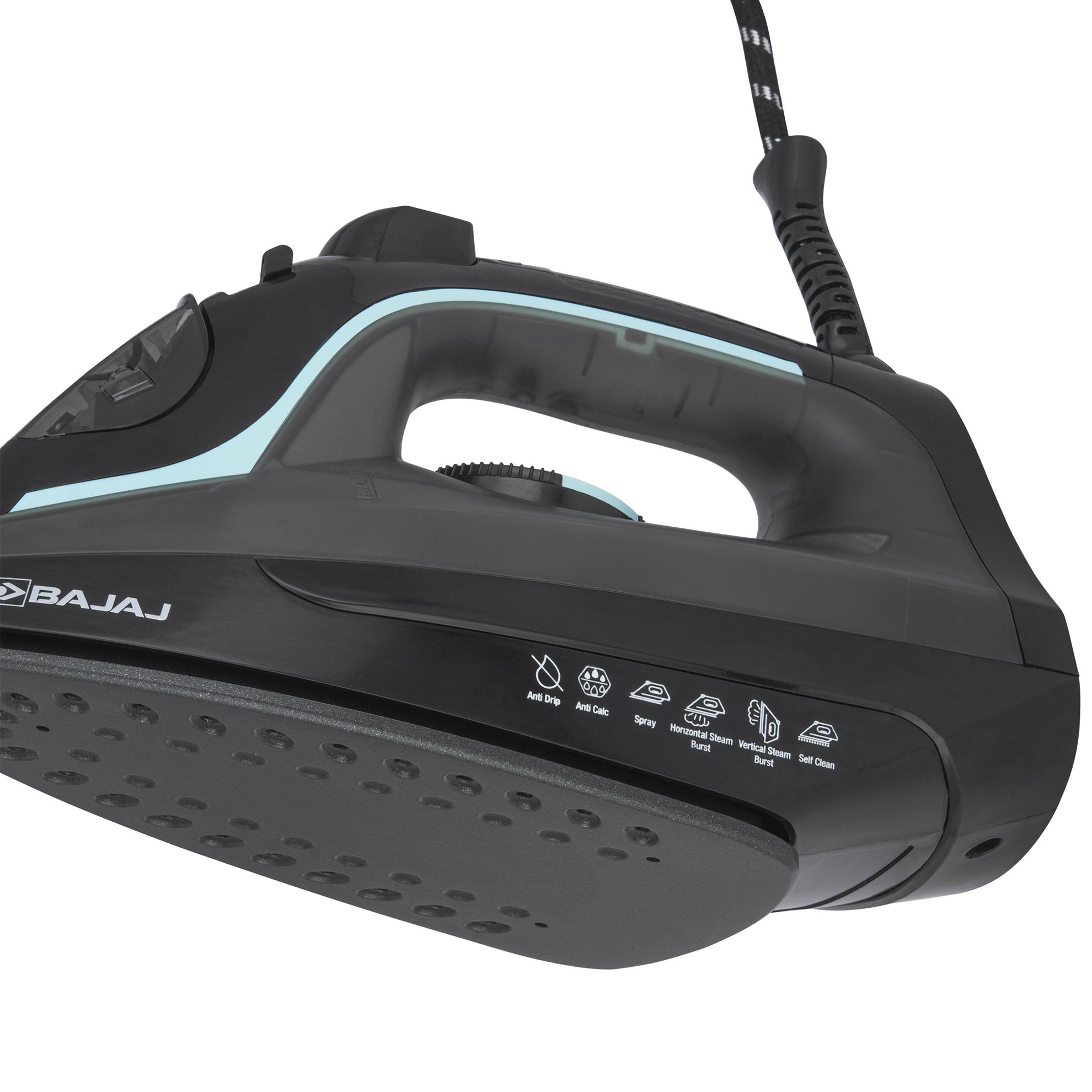 a black and blue iron