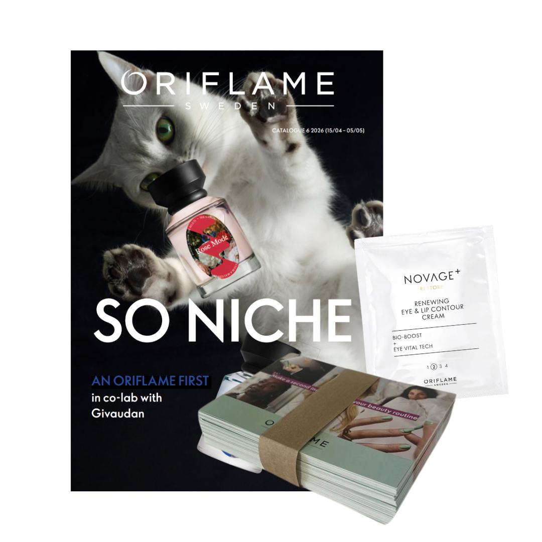 a magazine with a cat and a package of product