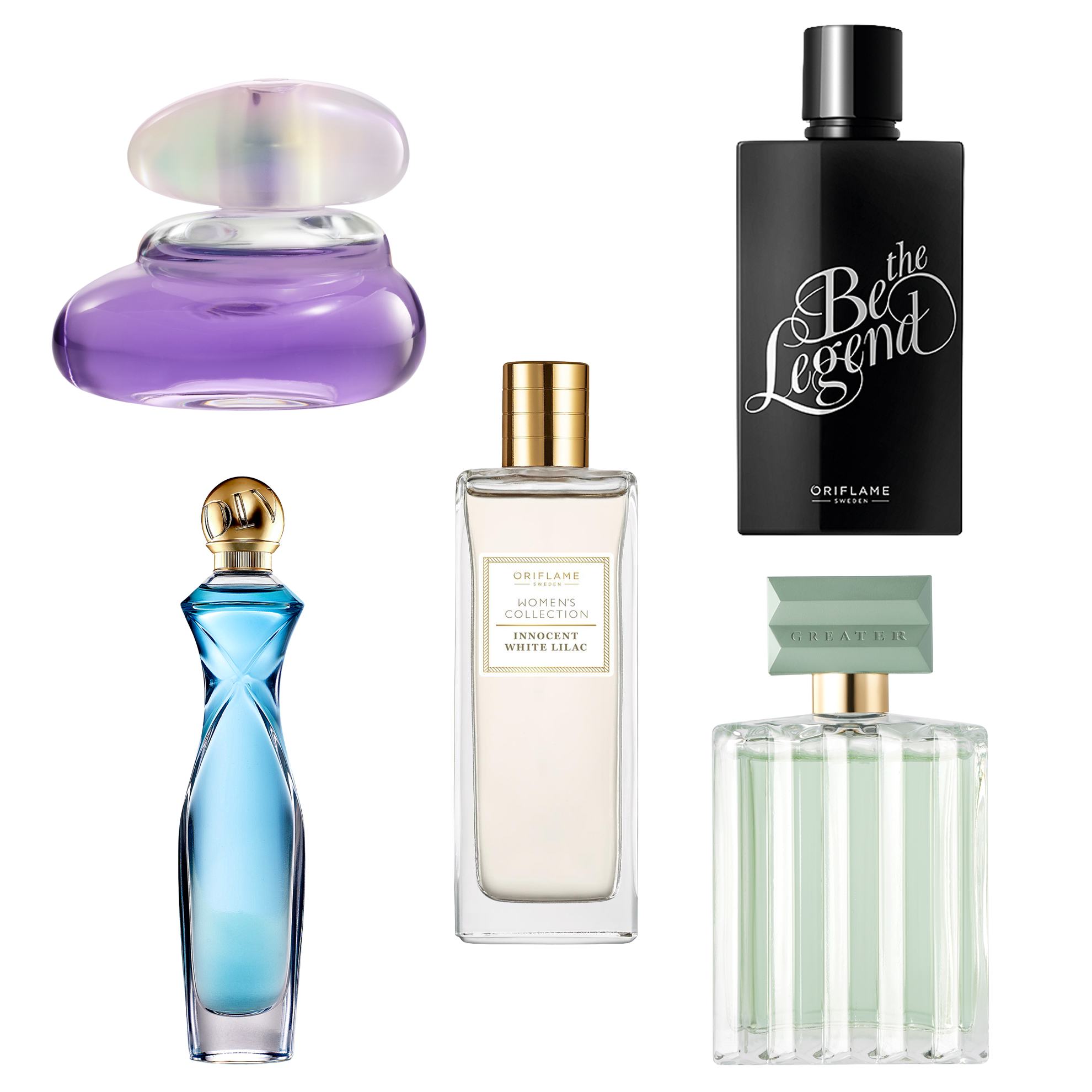 un grup de sticluțe de parfum